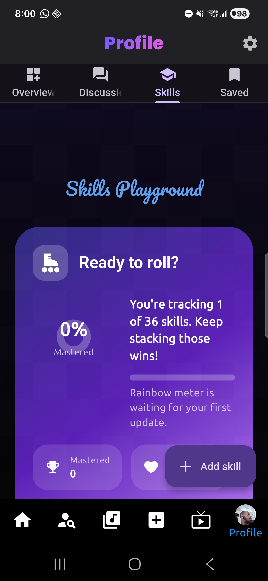 Skill progress